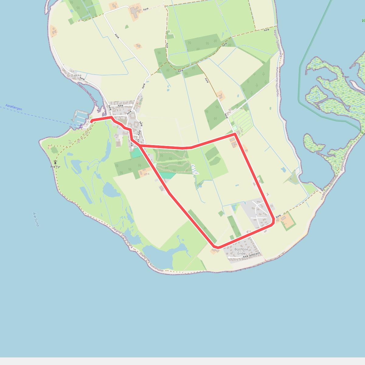 Aarø, lilla rute