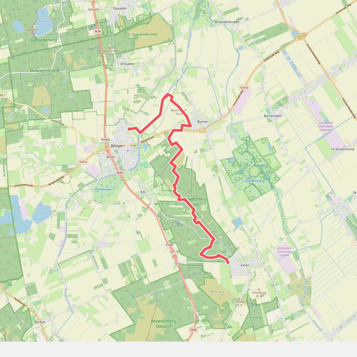 Exloo - Borger · Hondsrugpad/Hunenweg etappe 15
