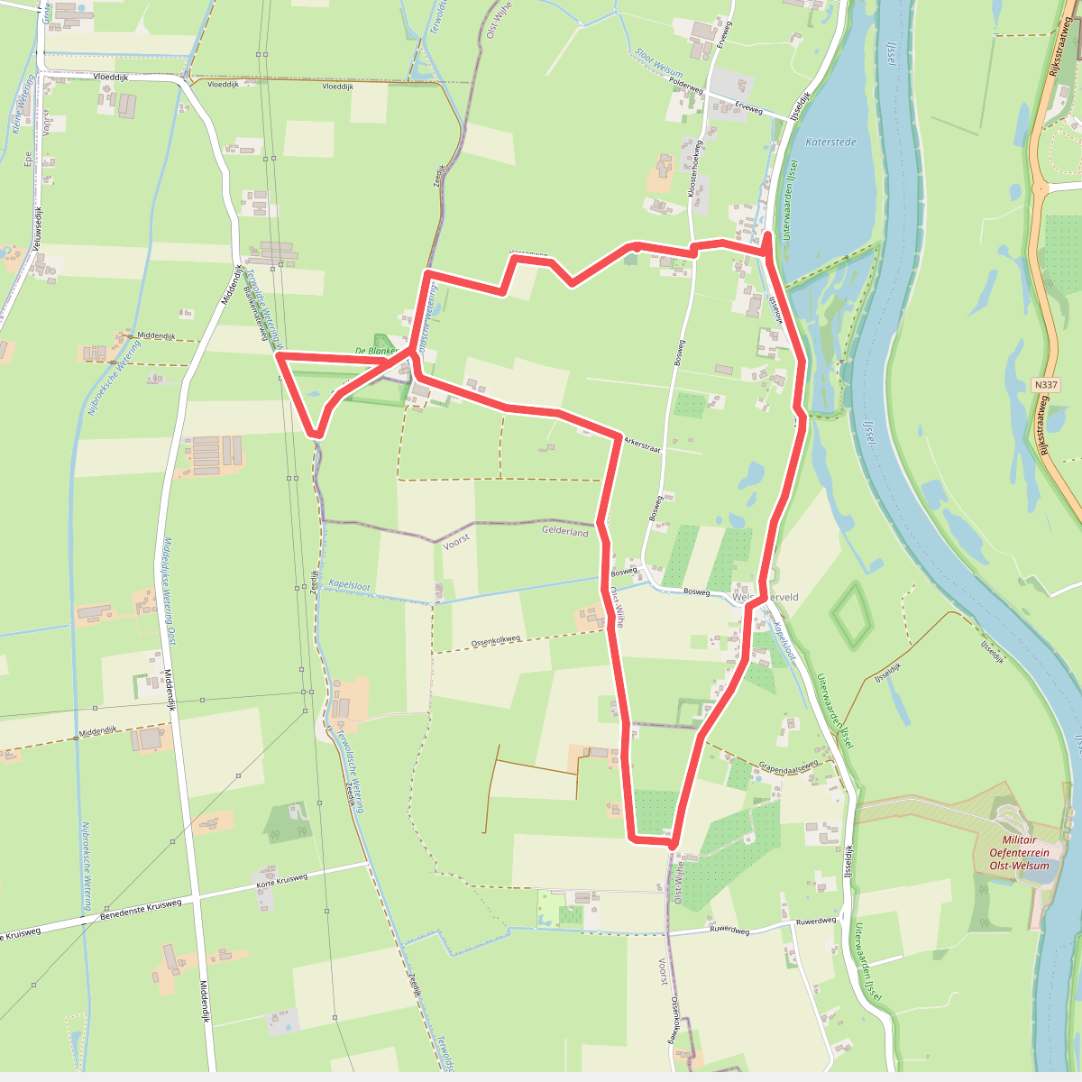 Welsum-Vossenweg - Rood