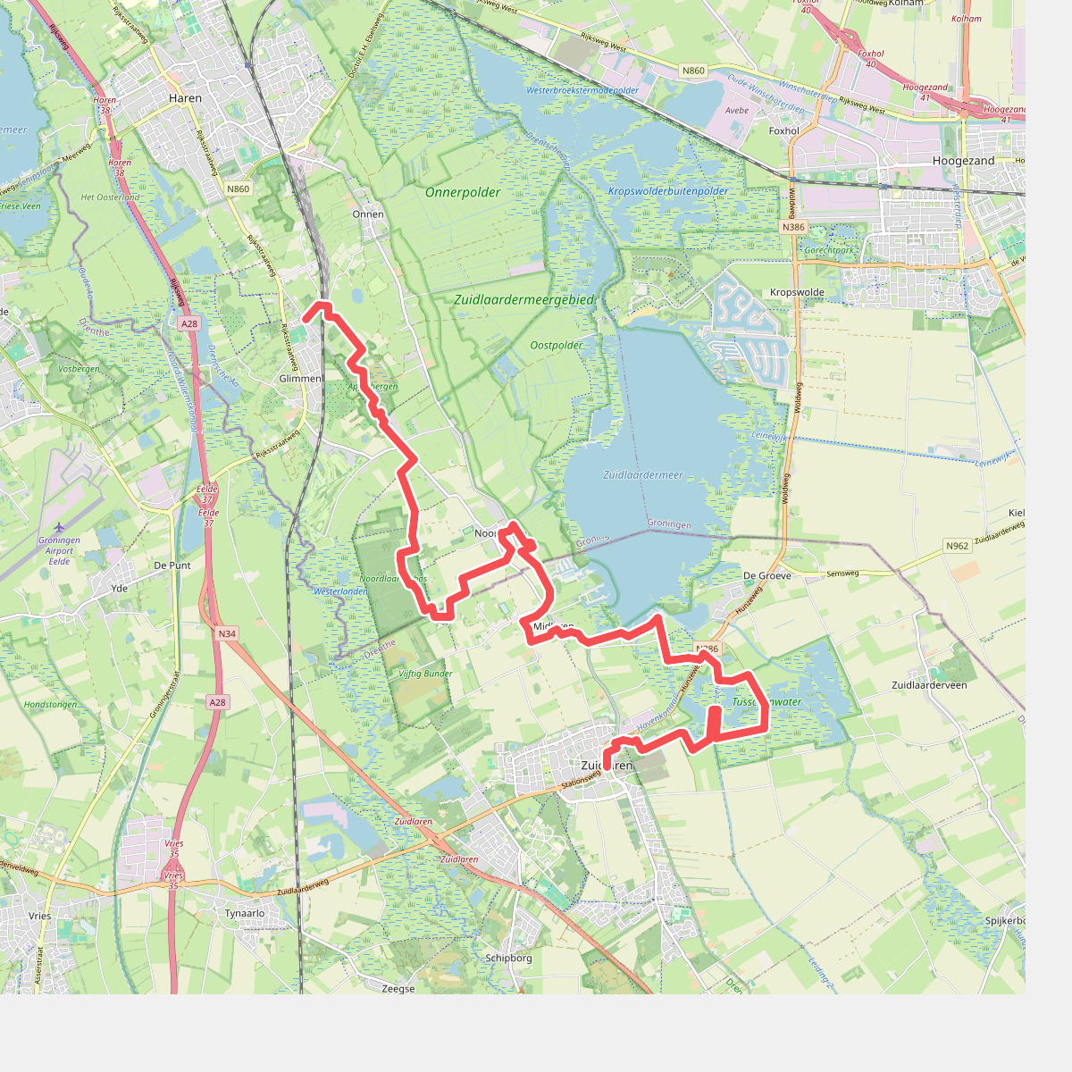 Zuidlaren - Glimmen · Hondsrugpad/Hunenweg etappe 18