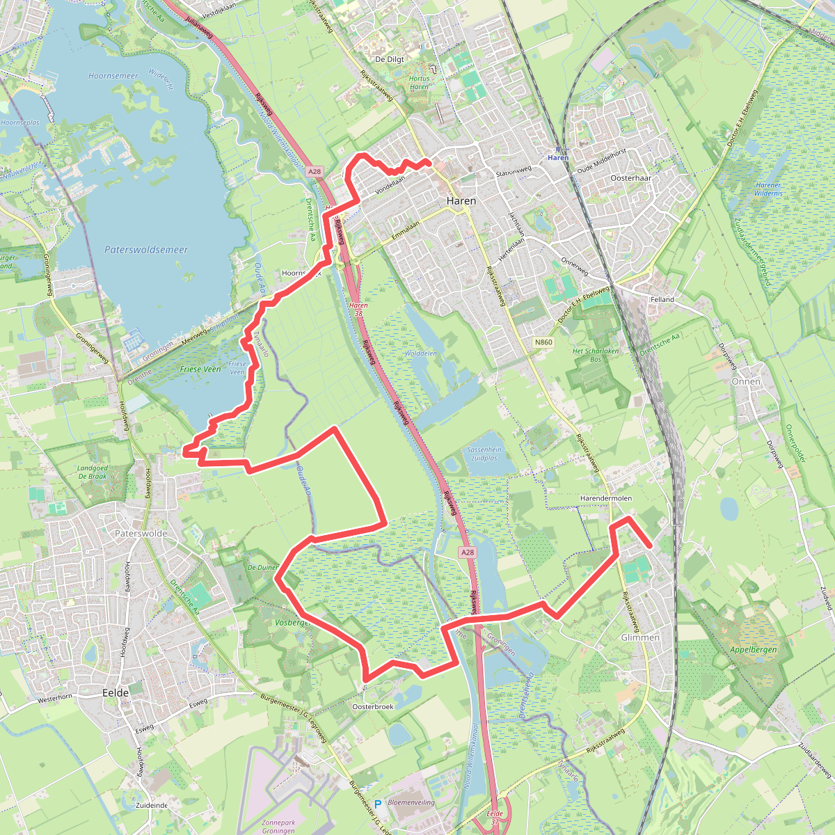 Glimmen - Haren · Hondsrugpad/Hunenweg etappe 19