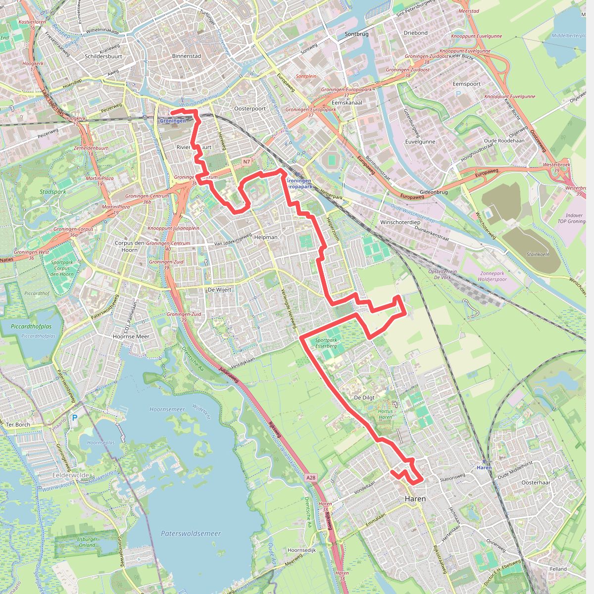 Haren - Groningen · Hondsrugpad/Hunenweg etappe 20