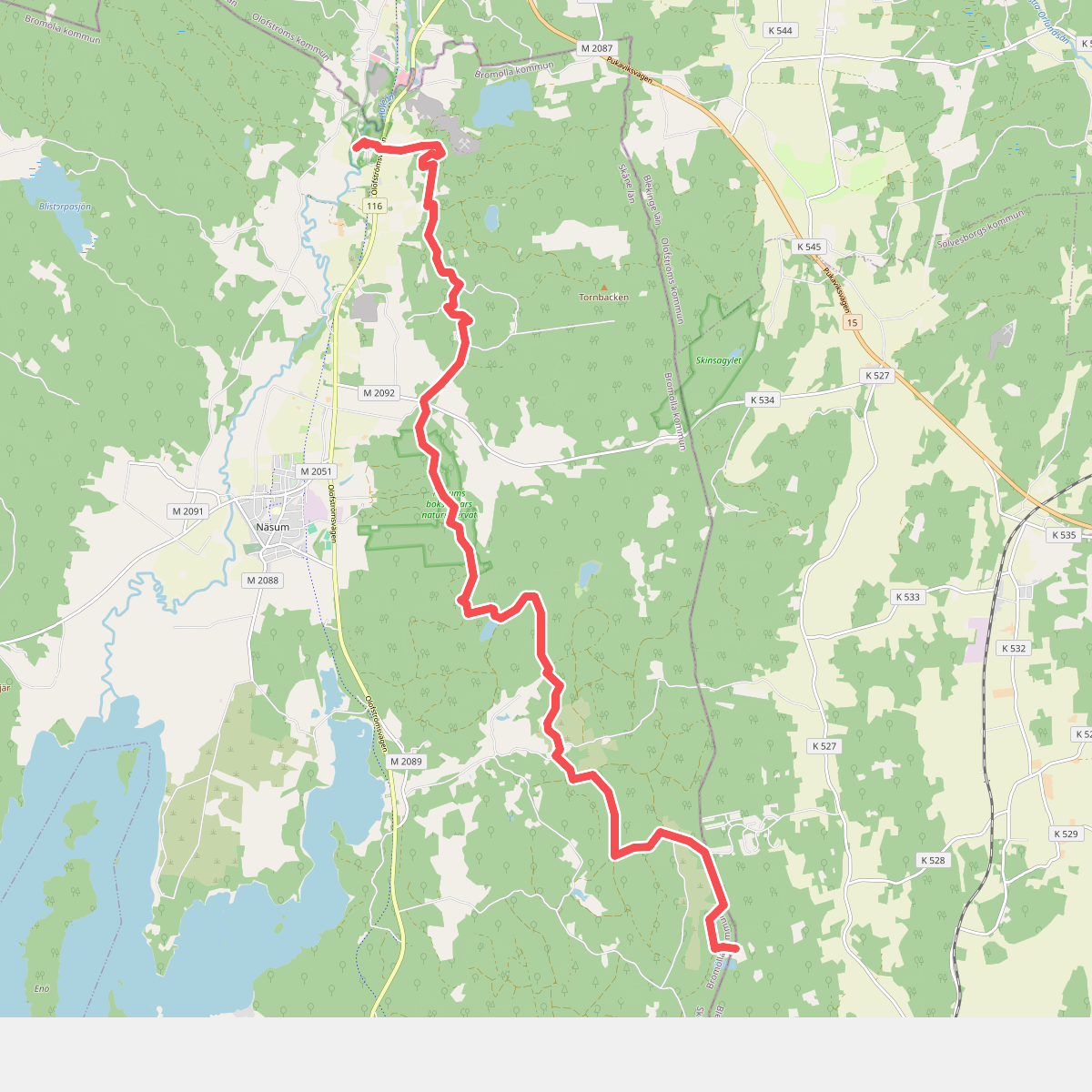 Skåneleden 1, Etapp 2: Grundsjön-Östafors