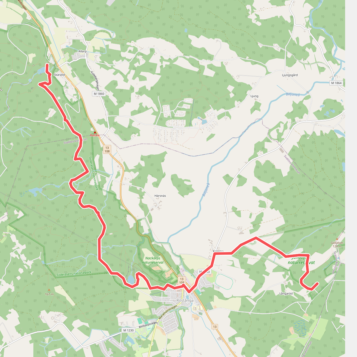 Etapp 5: Söderåsens nationalpark-Jällabjär