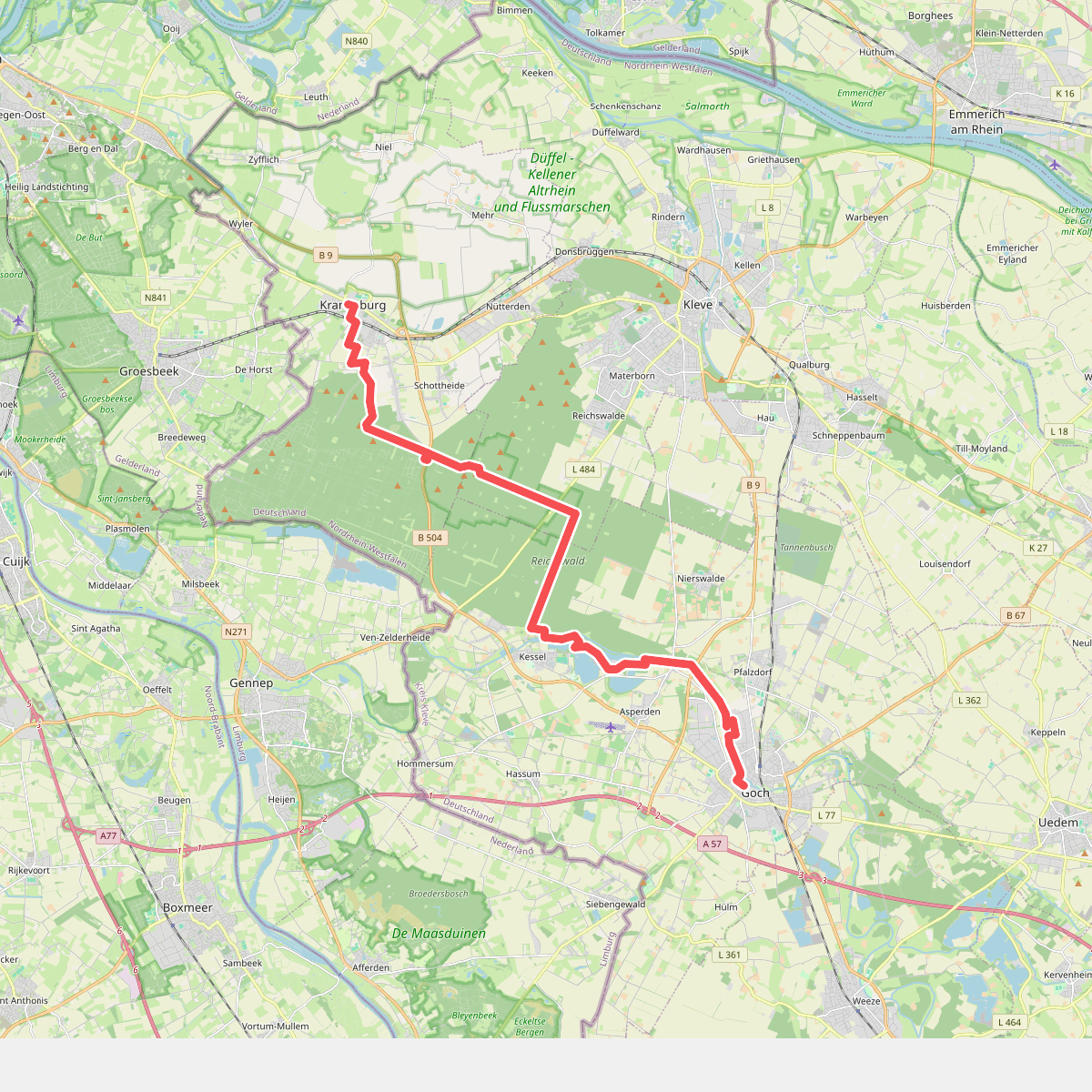 Kranenburg - Goch · Jacobspad etappe 2