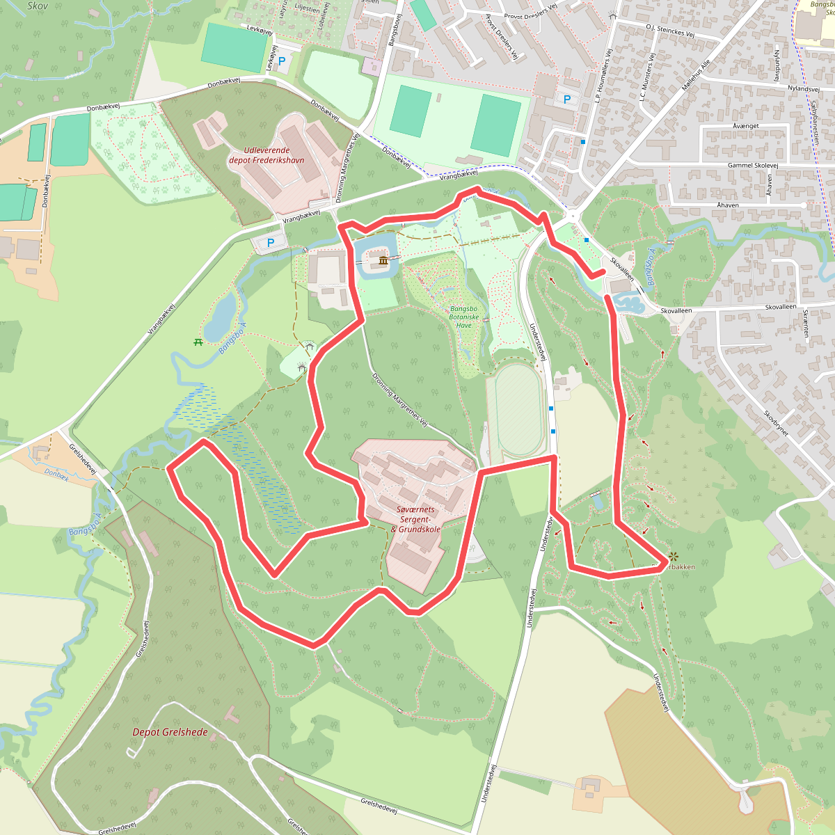 Bangsbo Skov blå rute