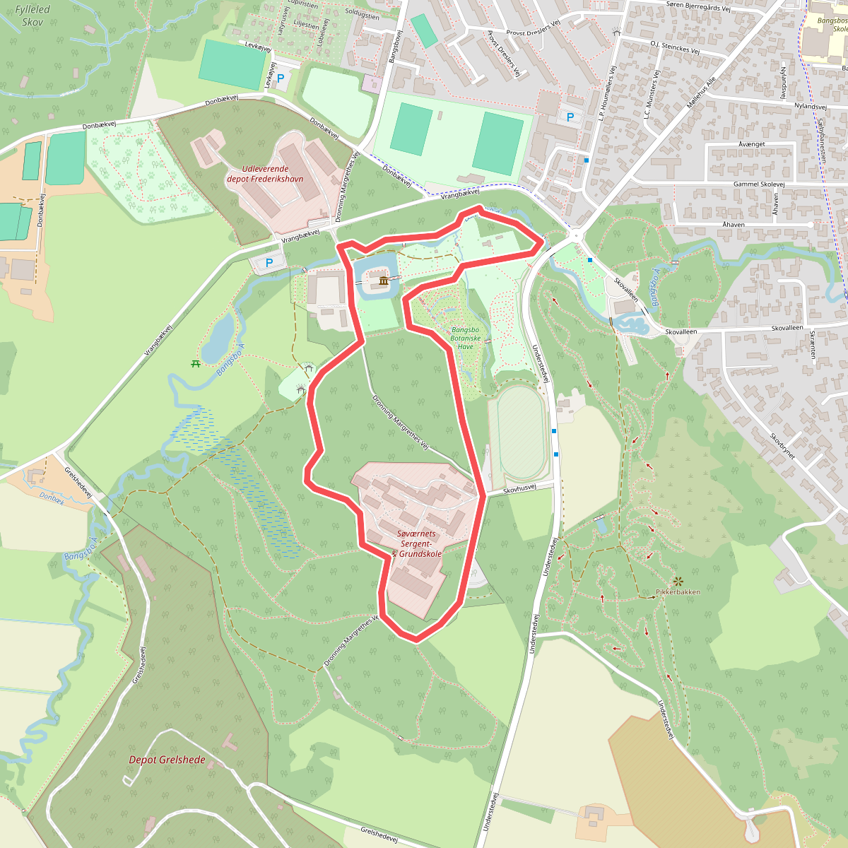 Bangsbo Skov gul rute