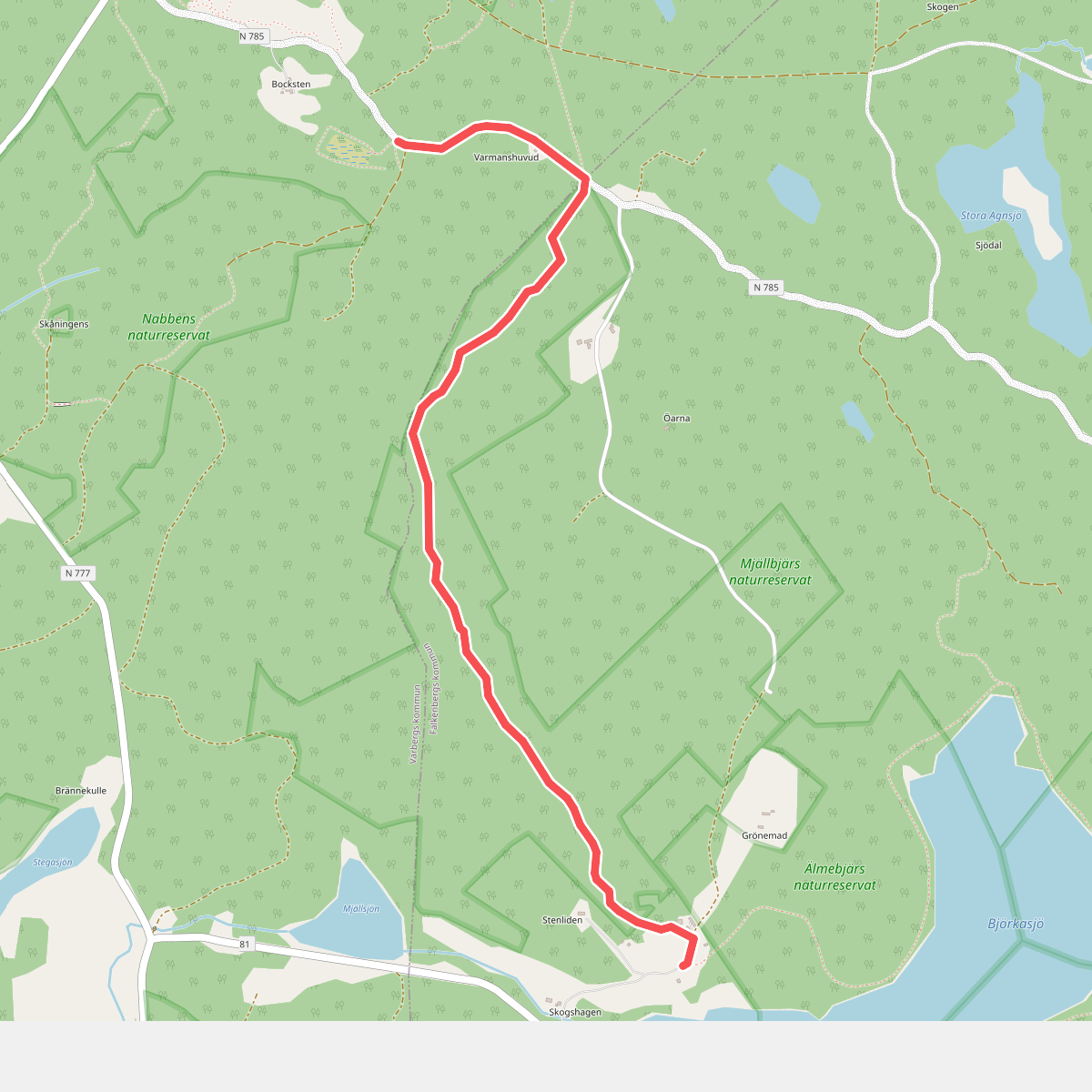 Åkulla bokskogar - Länk 8-9
