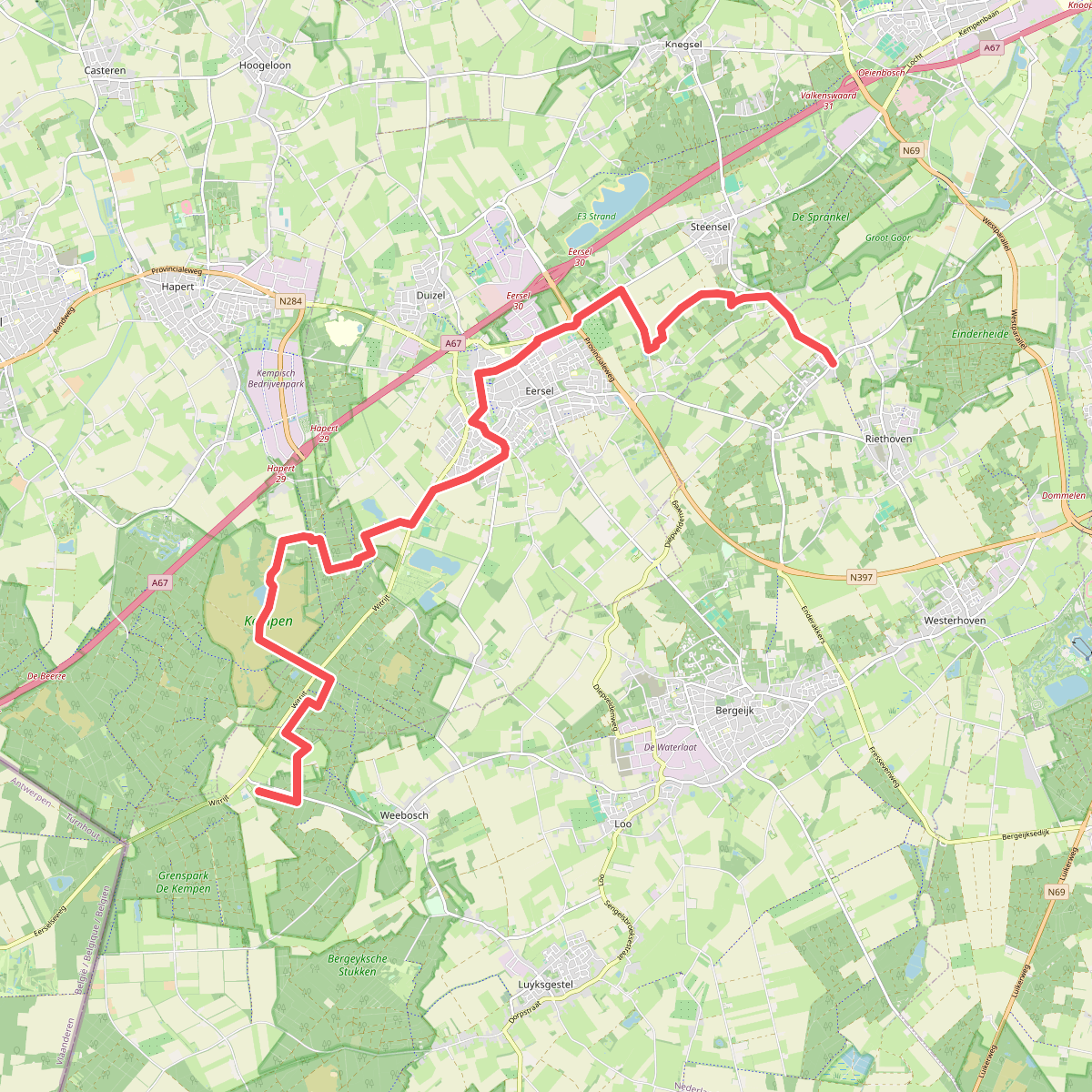 Witrijt (bus Weebosch 1.5km) - Broekhoven · Grenslandpad etappe 15