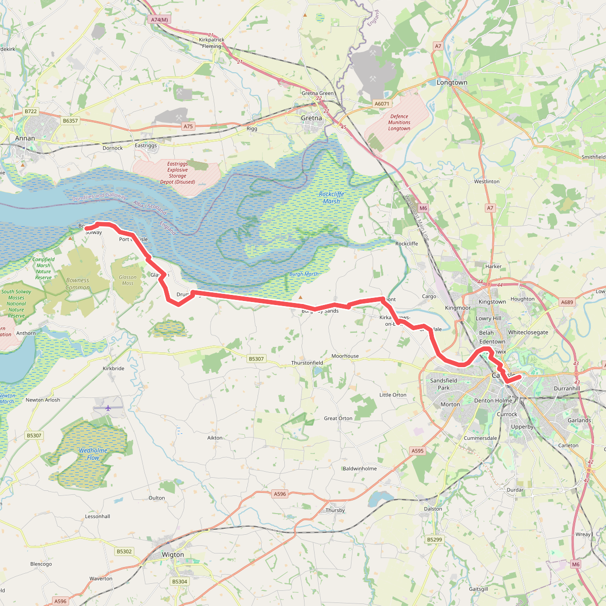 Hadrians Wall: 1.Bowness-Carlisle