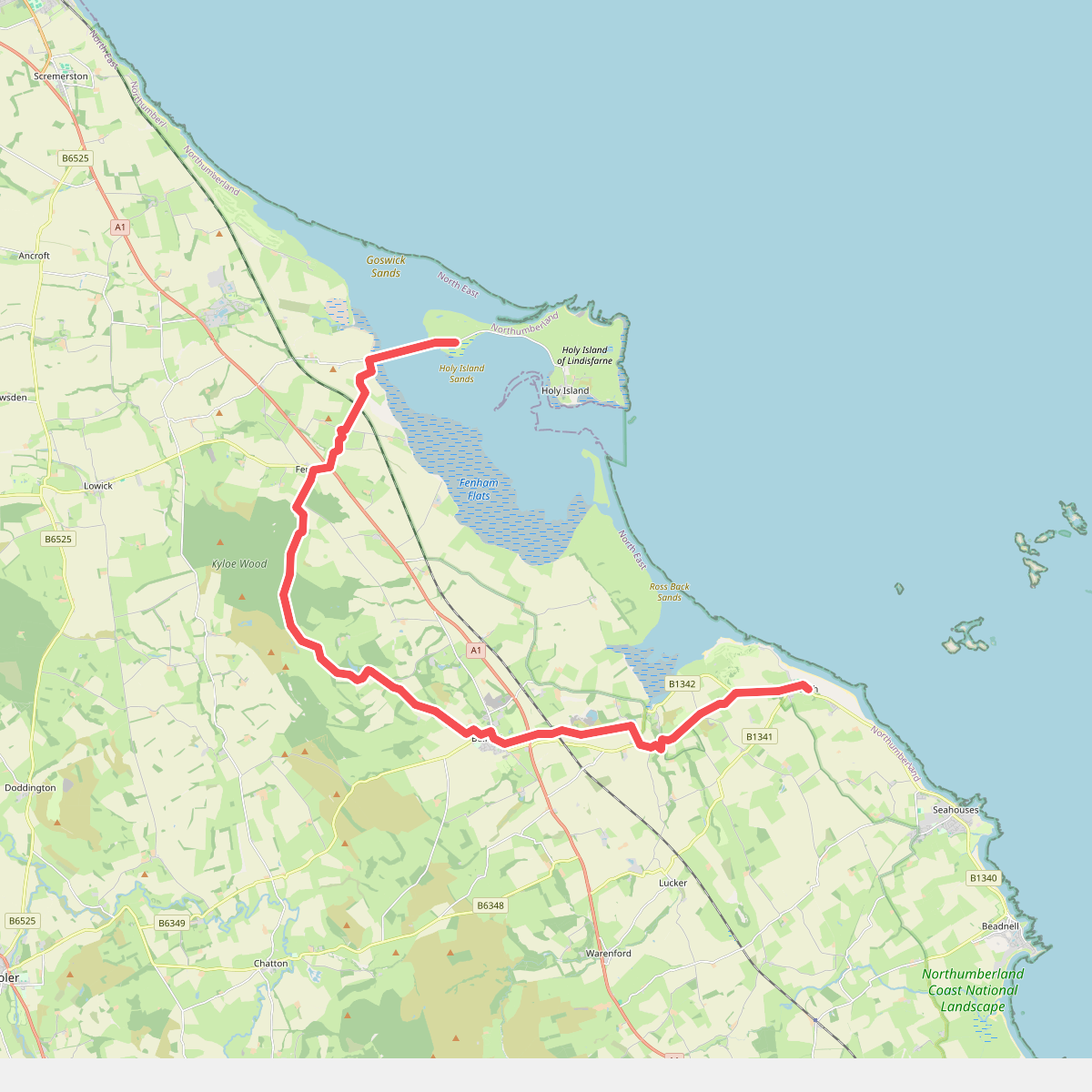 St. Cuthbertway: 6.Lindesfarne-Bamburgh
