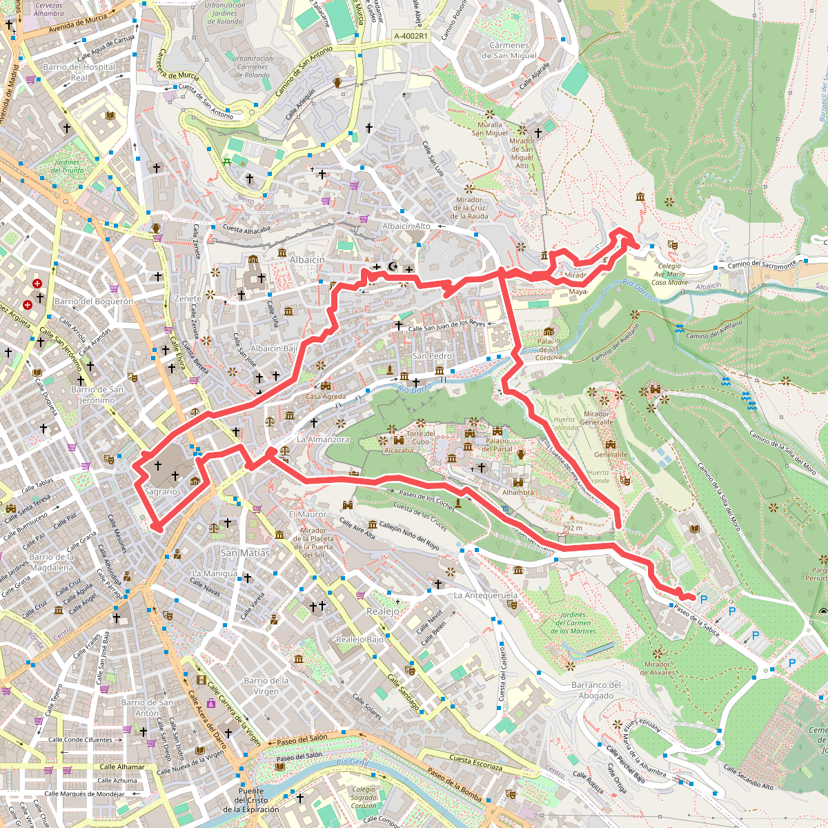 Rondwandeling Granada- Sacromonte- Mirador San Nicolas