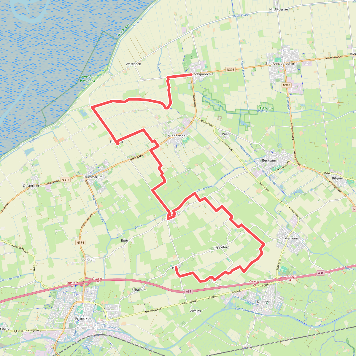 Peins - Sint Jacobieparochie - Ziltepad etappe 9