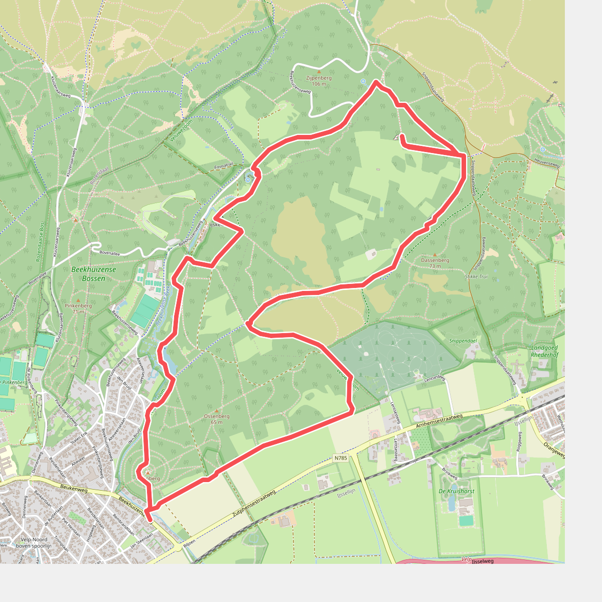 Beekhuizen en stukje Veluwezoom