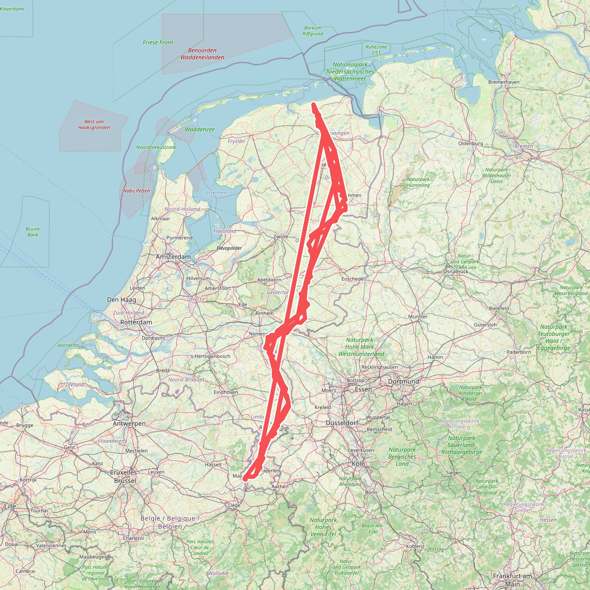 Pieterpad route