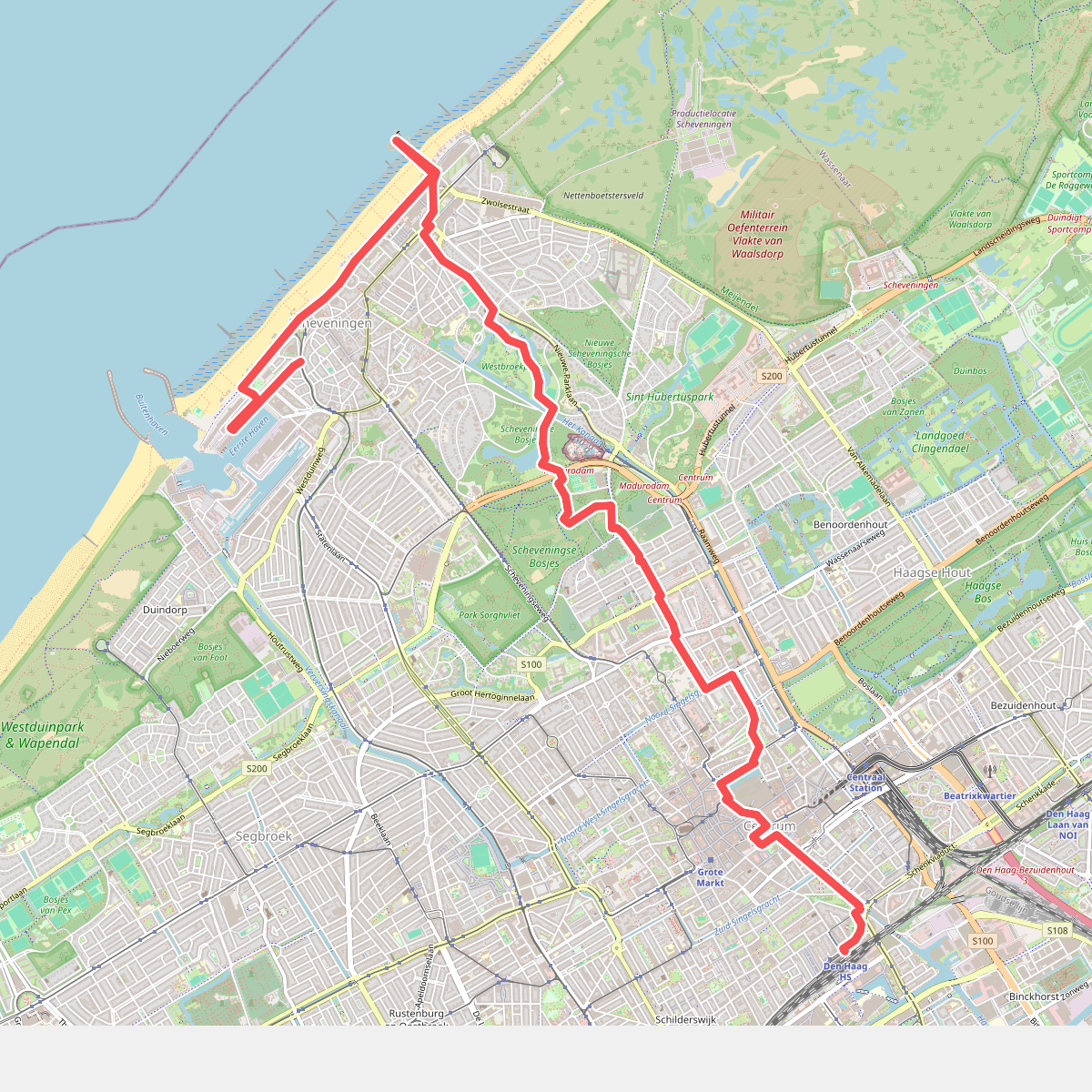 Den Haag HS naar Scheveningen