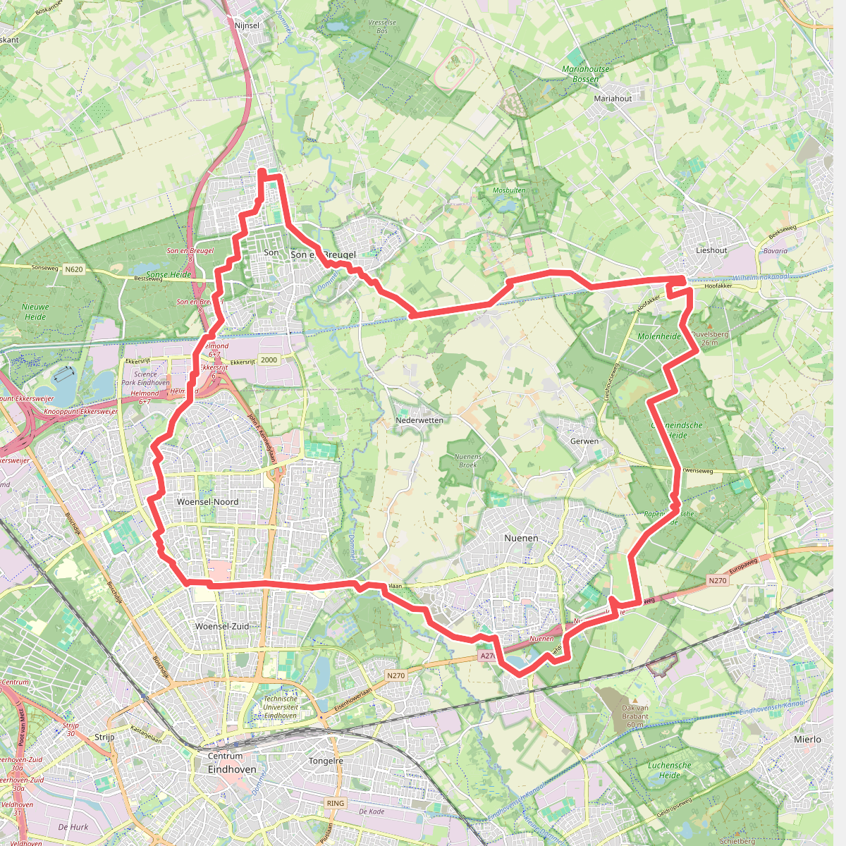 35.7 km Eindhoven