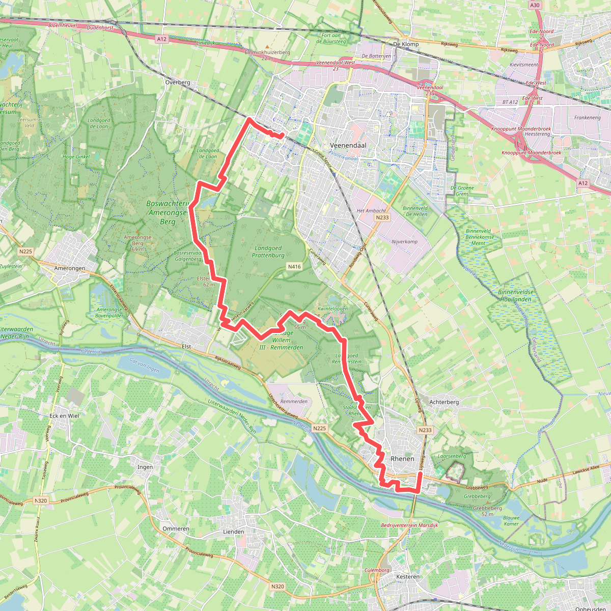Utrechtse heuvelrug ns wandeling