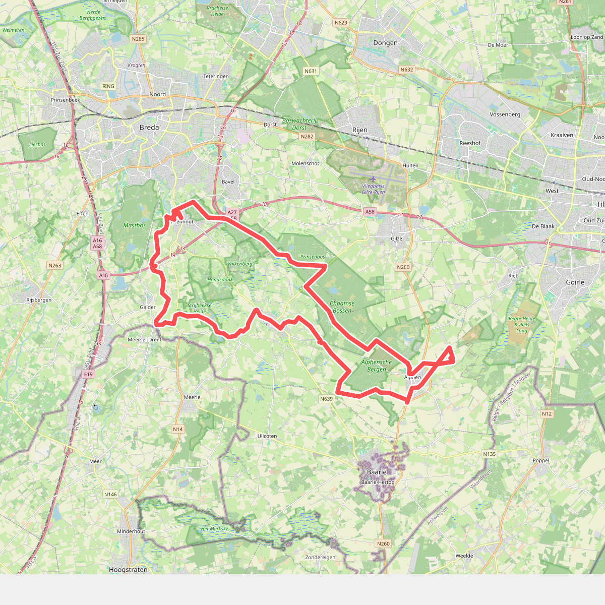 Handelsroute chaam, Ulvenhout, alphen
