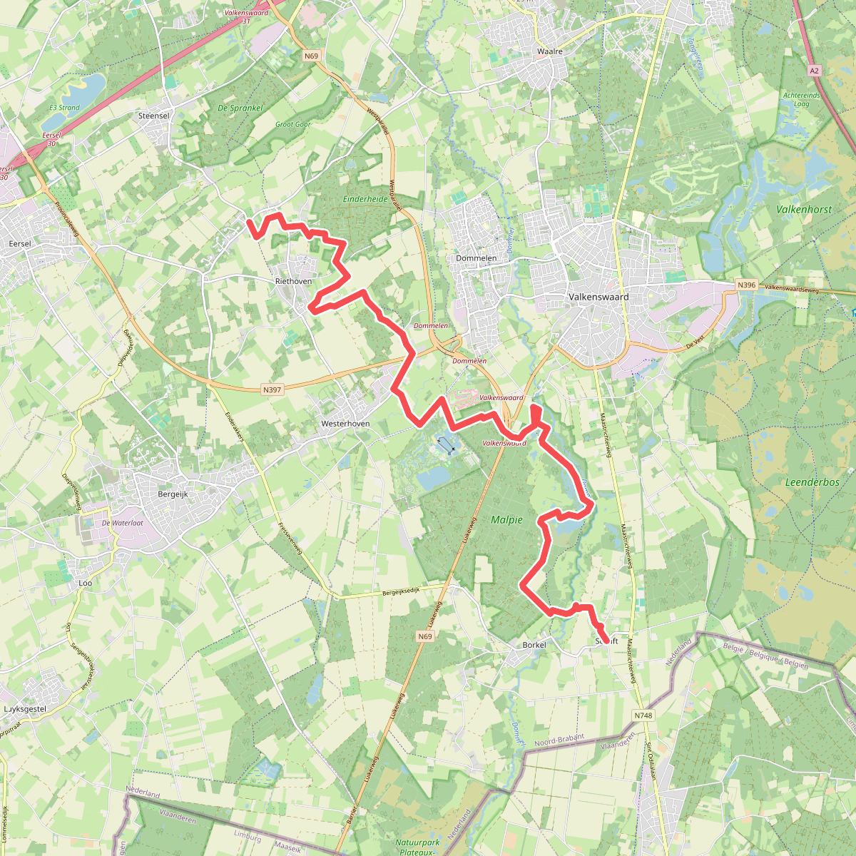 Broekhoven - Schaft · Grenslandpad etappe 16