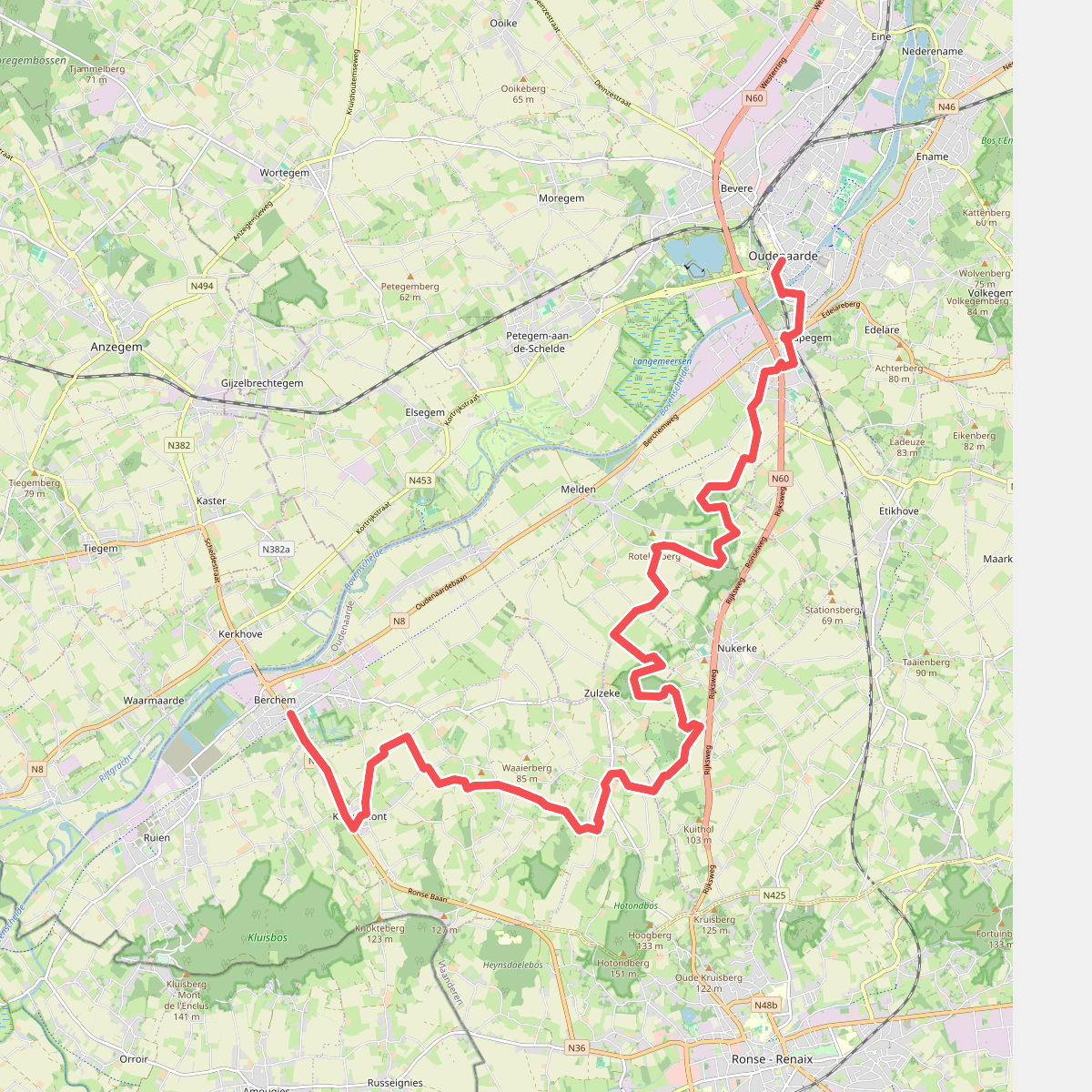 Van Kwaremont naar Oudenaarde