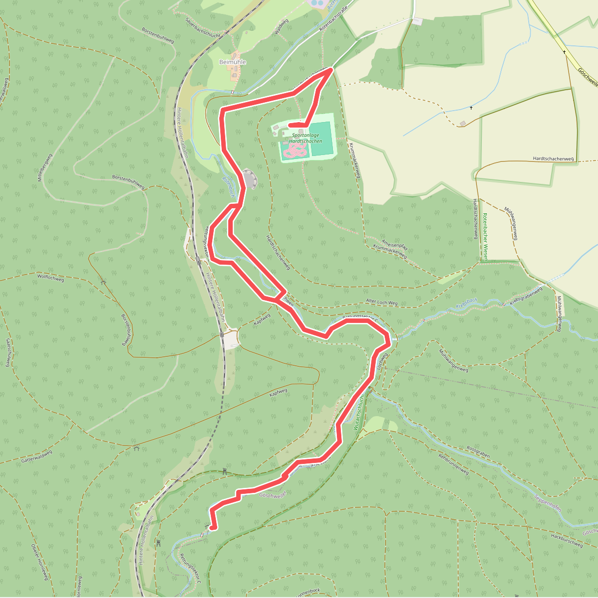 Rötenbachkloof – Rötenbachkloofpad rondtocht vanuit Rötenbach
