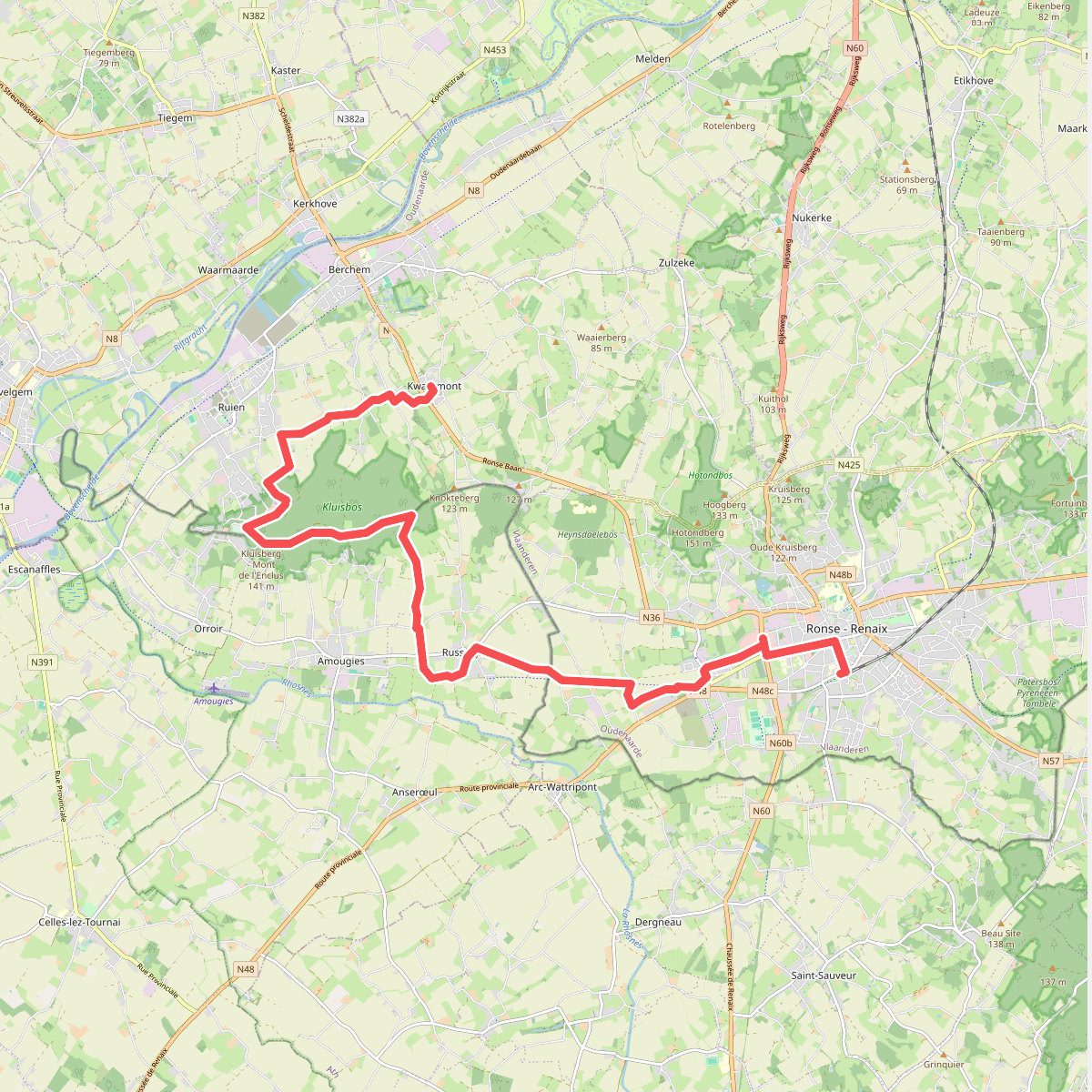 Ronse naar kwaremont