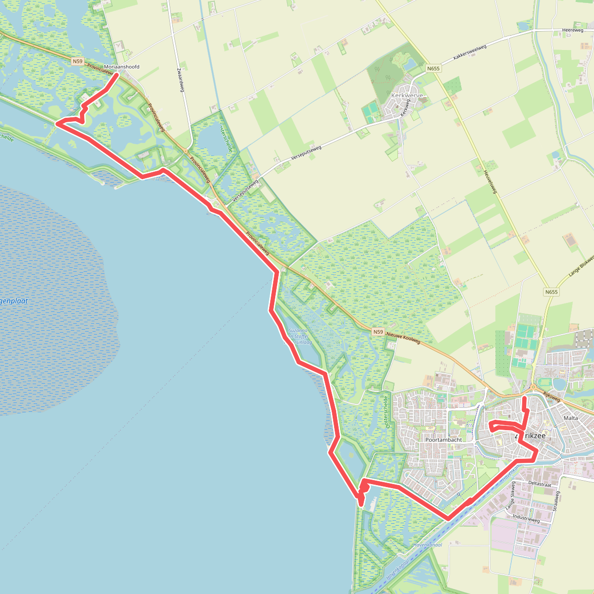 Moriaanshoofd - Zierikzee · Oosterscheldepad etappe 5