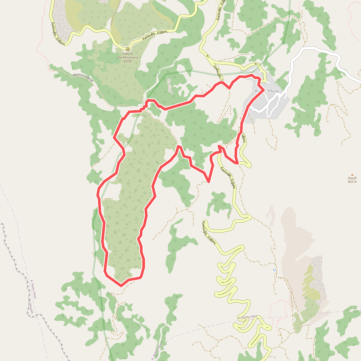Klousouria Gorge loop from Agios Ilias