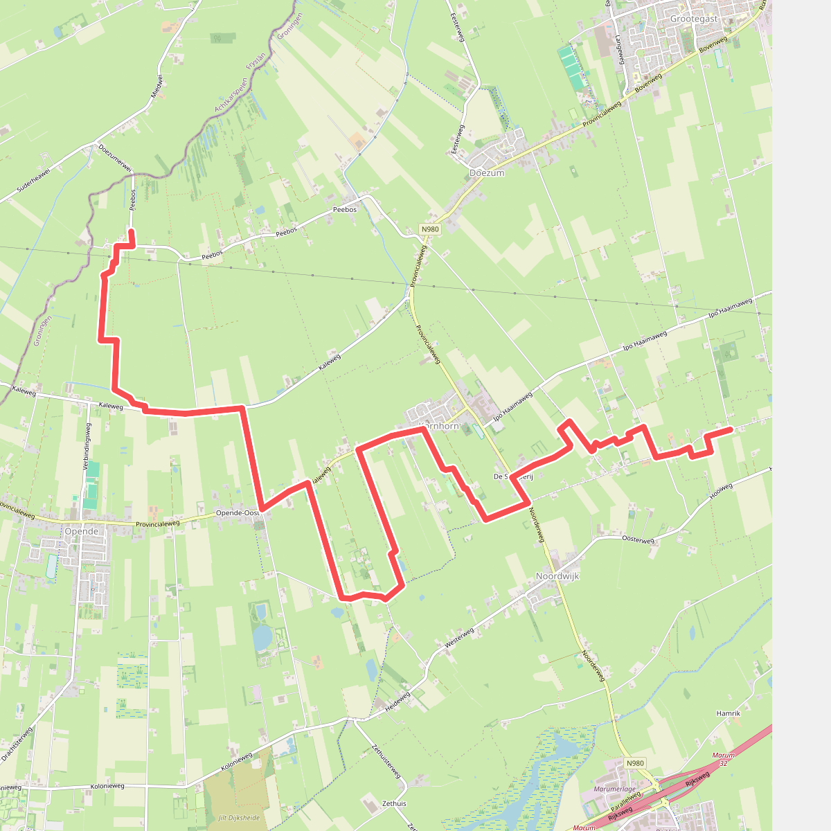 Opende - Lucaswolde • Groeningenpad Etappe 1