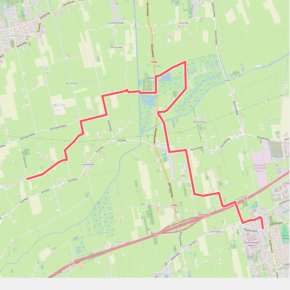 Lucaswolde - Tolbert • Groeningenpad Etappe 2