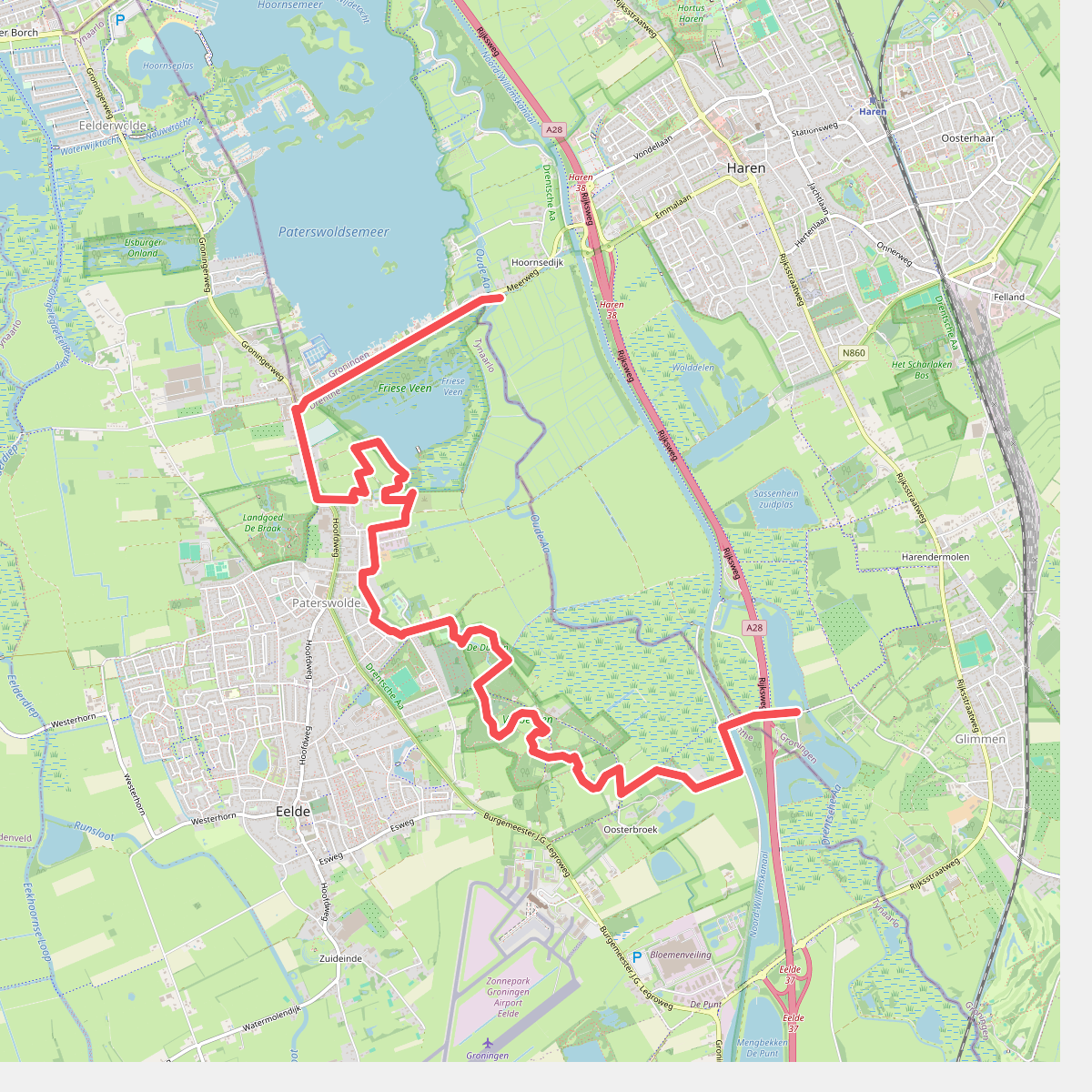 Paterswoldsemeer - Glimmen • Groeningenpad Etappe 6