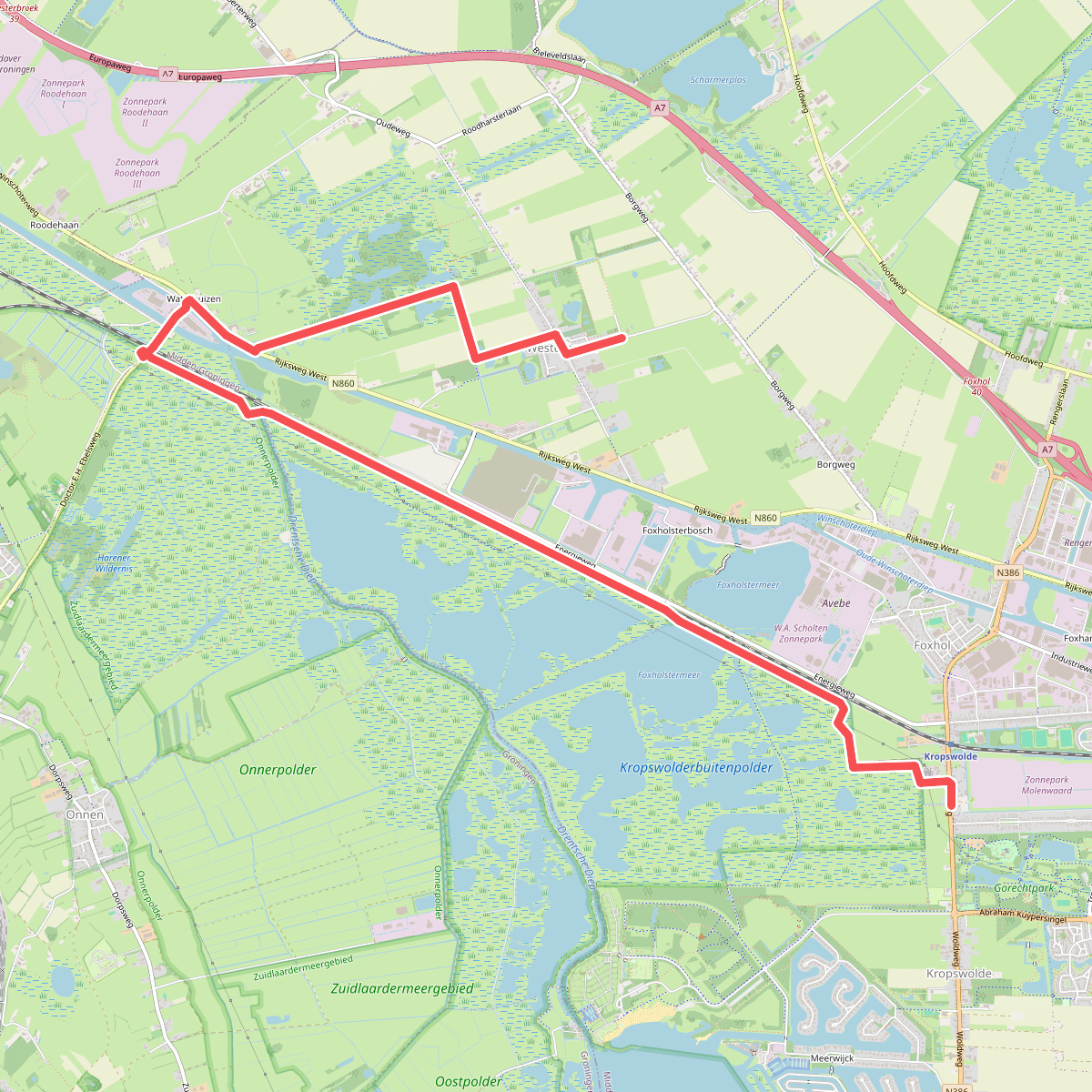 Kropswolde - Westerbroek • Groeningenpad Etappe 9