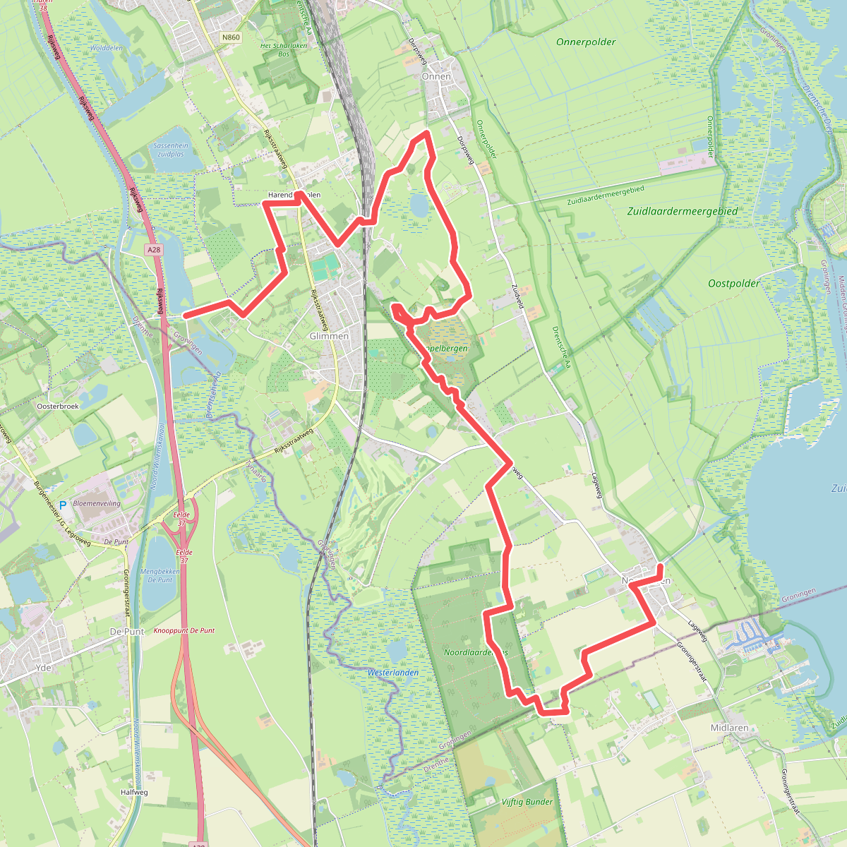 Glimmen - Noordlaren * Groeningenpad Etappe 7