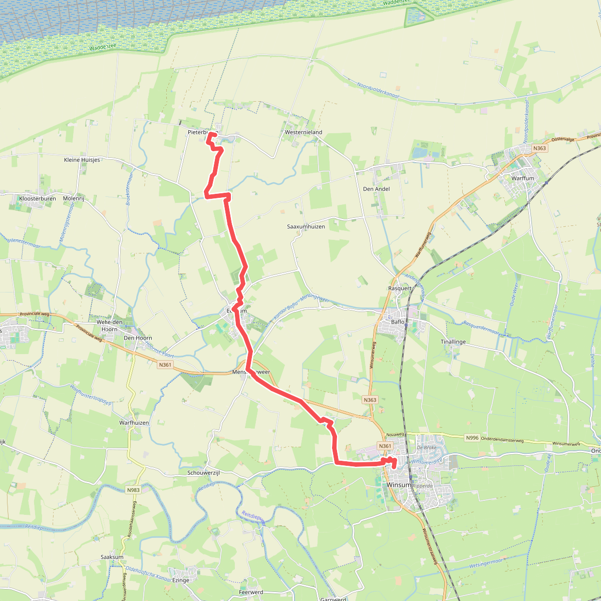 Pieterpad: Pieterburen - Winsum