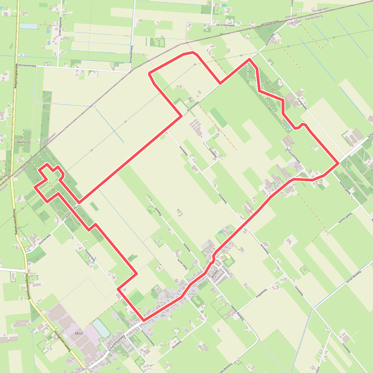 Schuinesloot - Rood