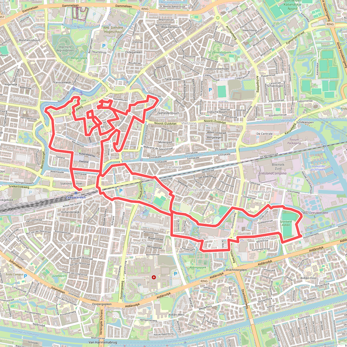 Leeuwarden NS route