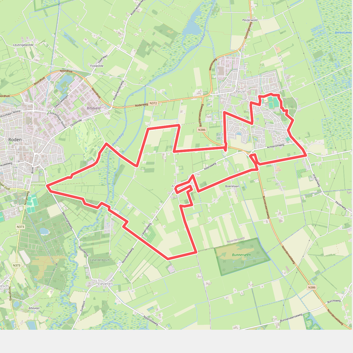 Knapzakroute Altena-Peize