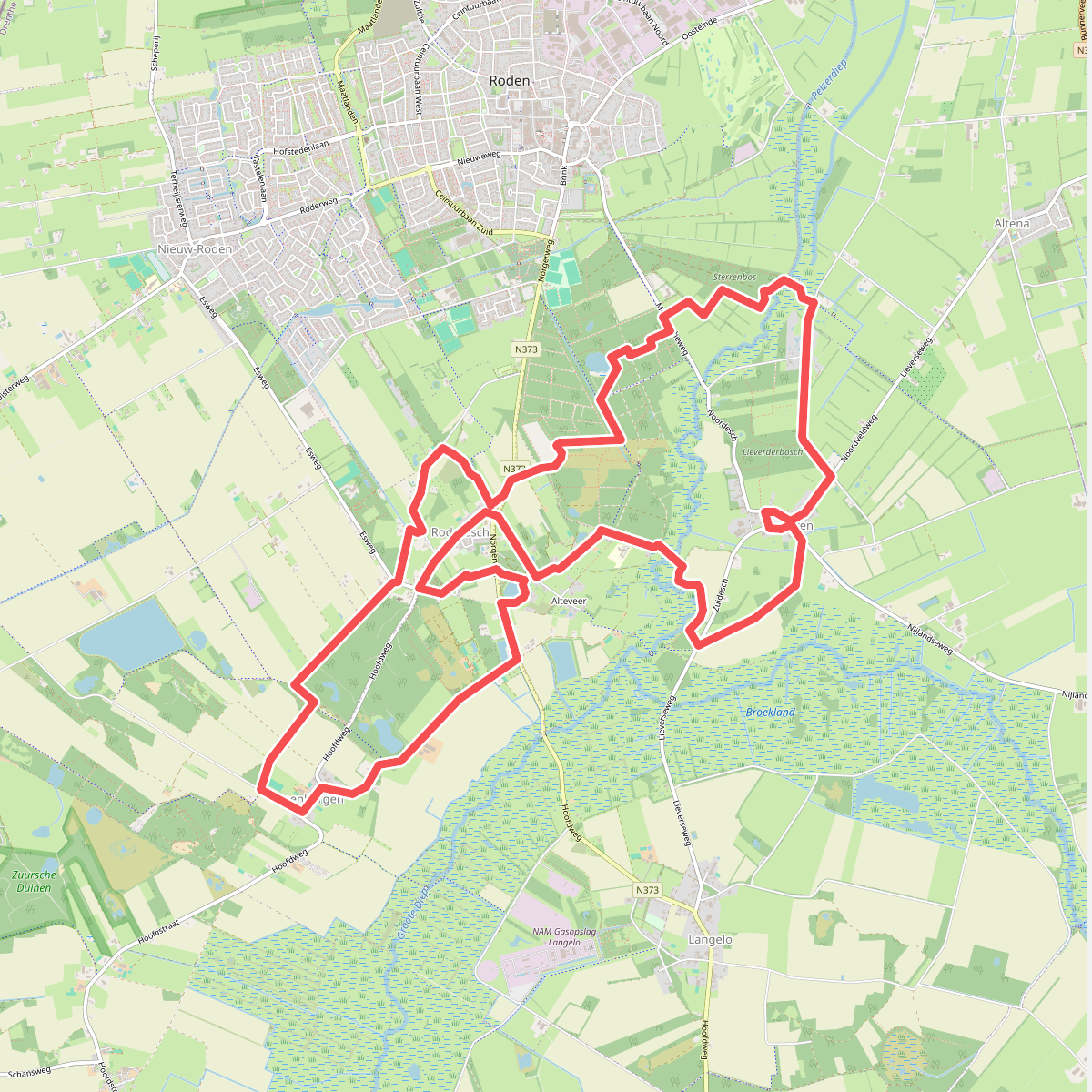 Knapzakroute Lieveren-Roderesch