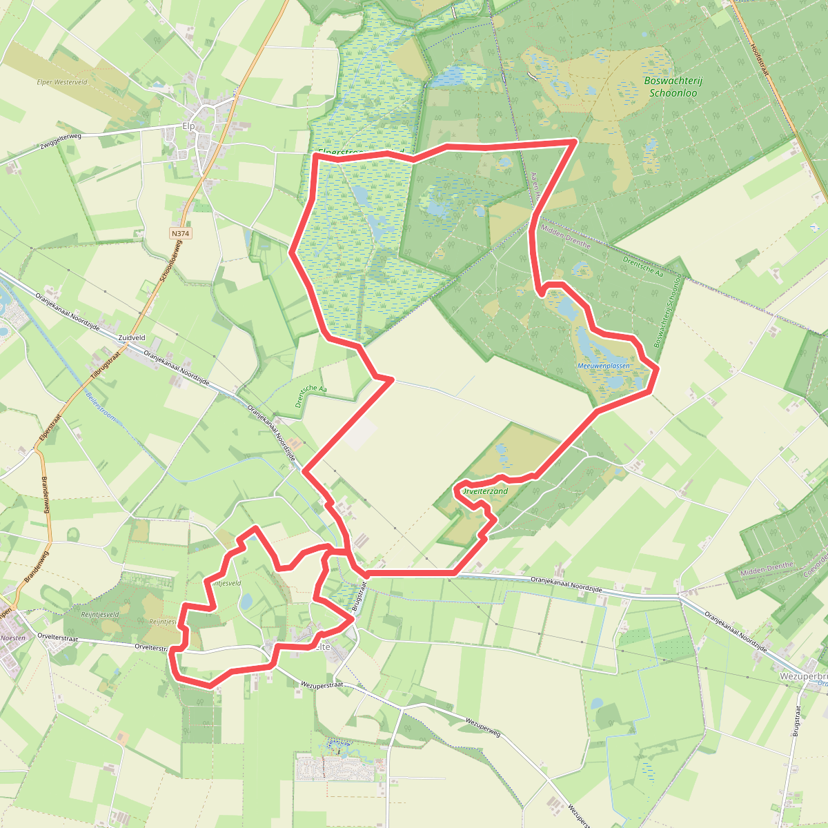 Knapzakroute Orvelte