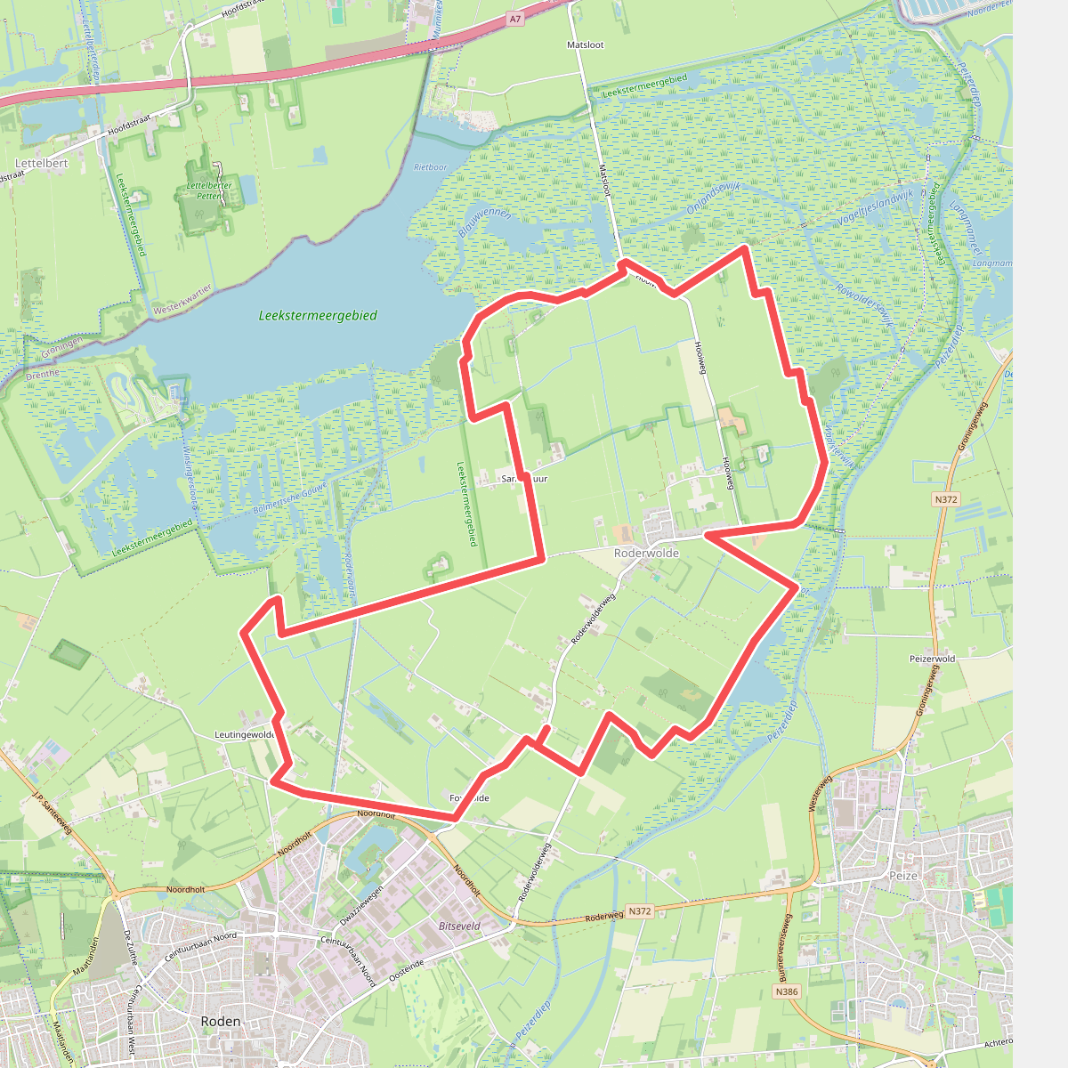 Knapzakroute Roderwolde-Foxwolde