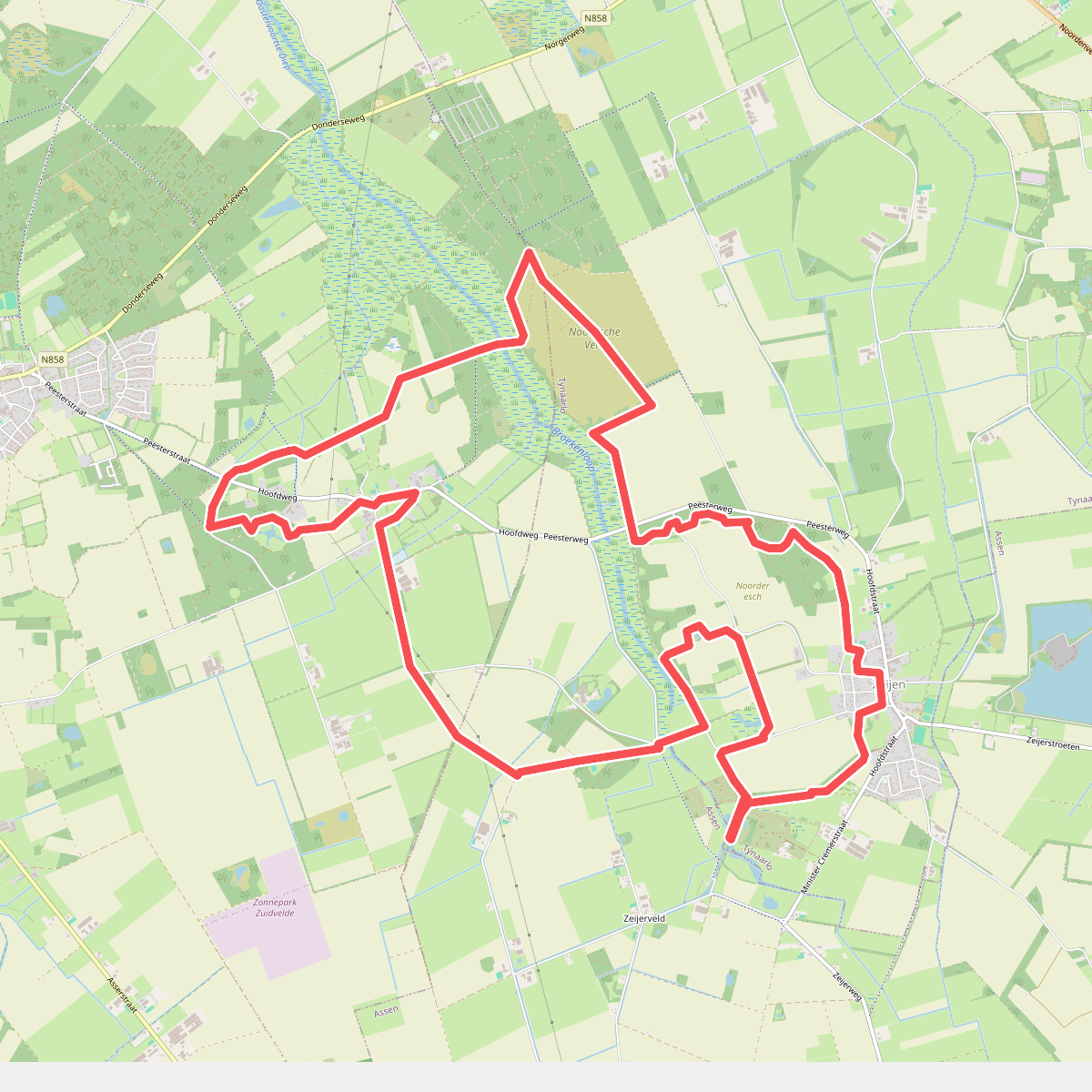 Knapzakroute Zeijen-Peest