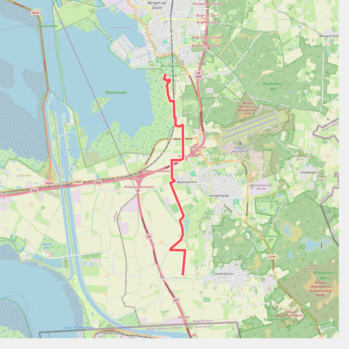 Bergen op Zoom - Naar het Leen · Oosterscheldepad etappe 12