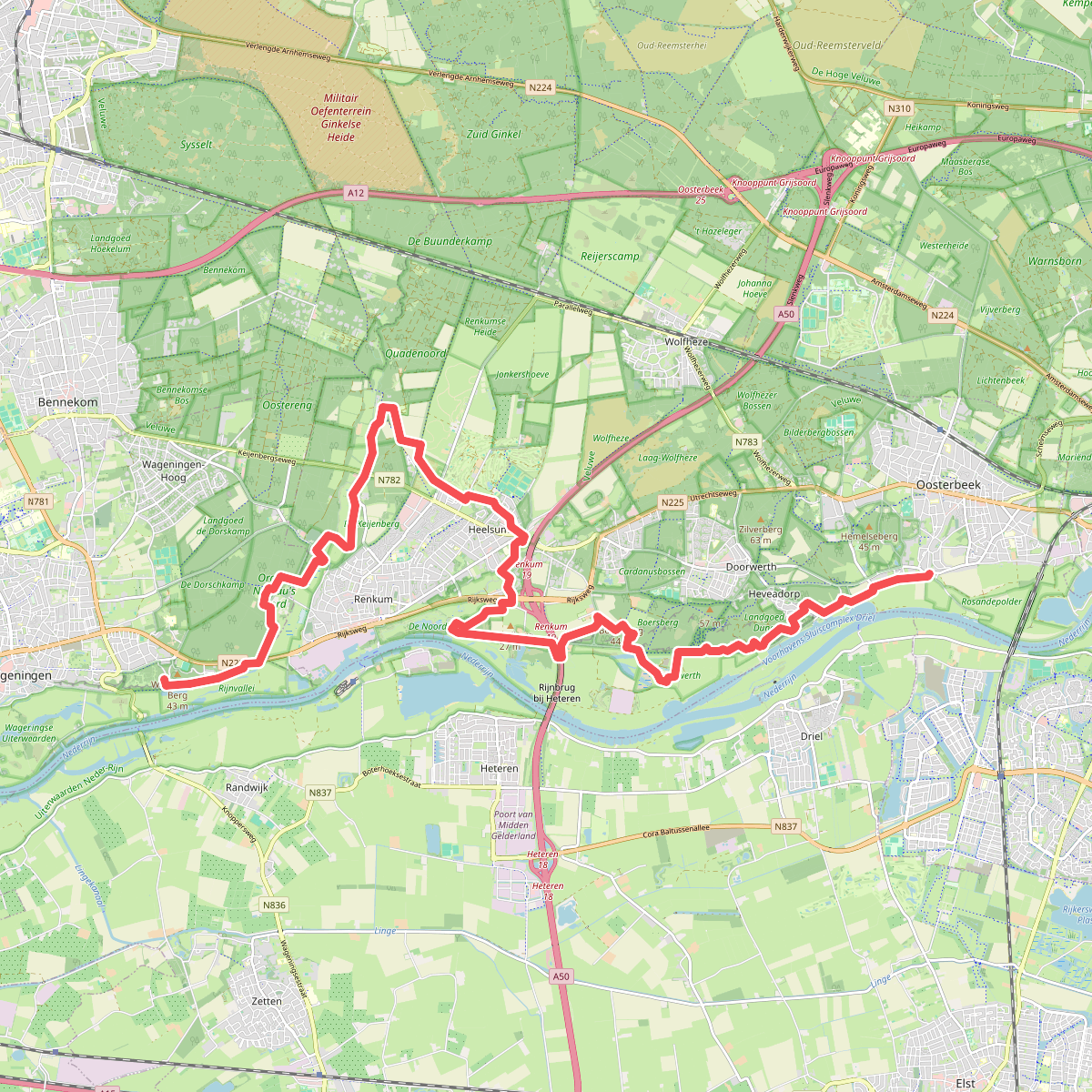 Rondje Veluwe 10 - Oosterbeek - Wageningen