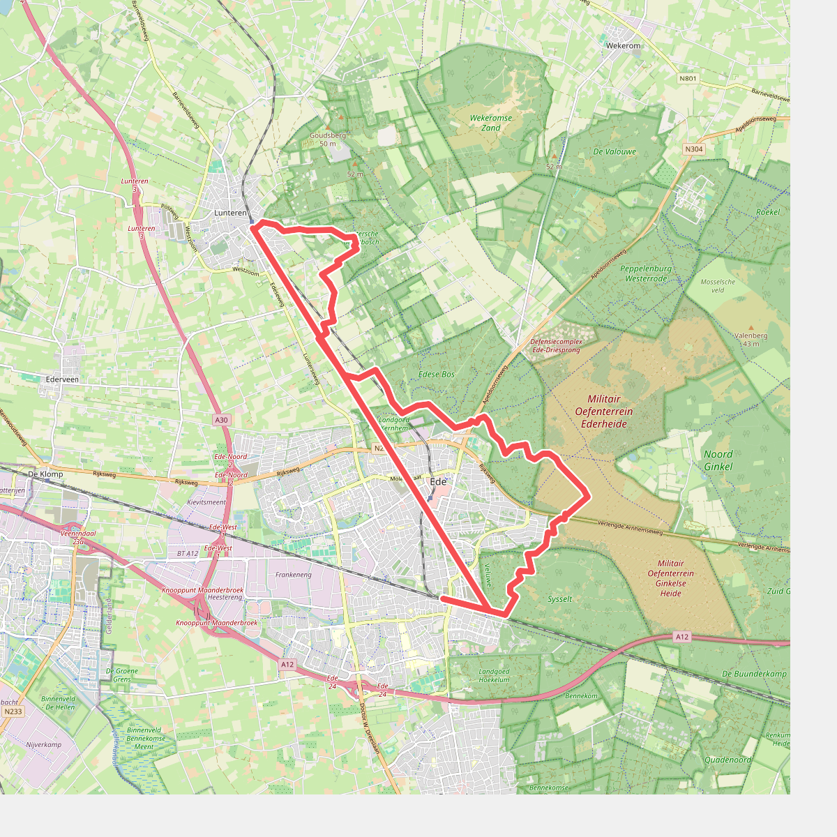 Rondje Veluwe 12 - Ede - Lunteren