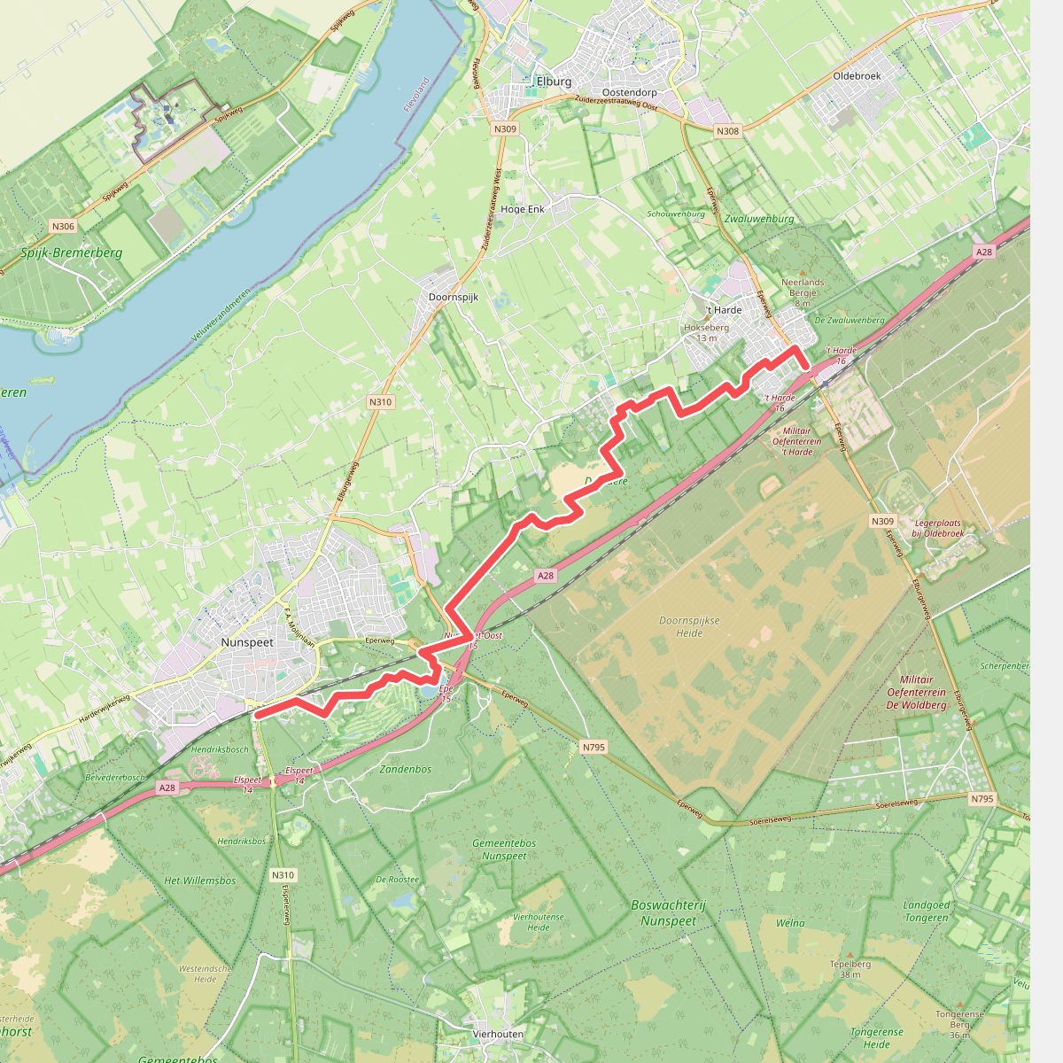 Rondje Veluwe 18 - Nunspeet - 't Harde