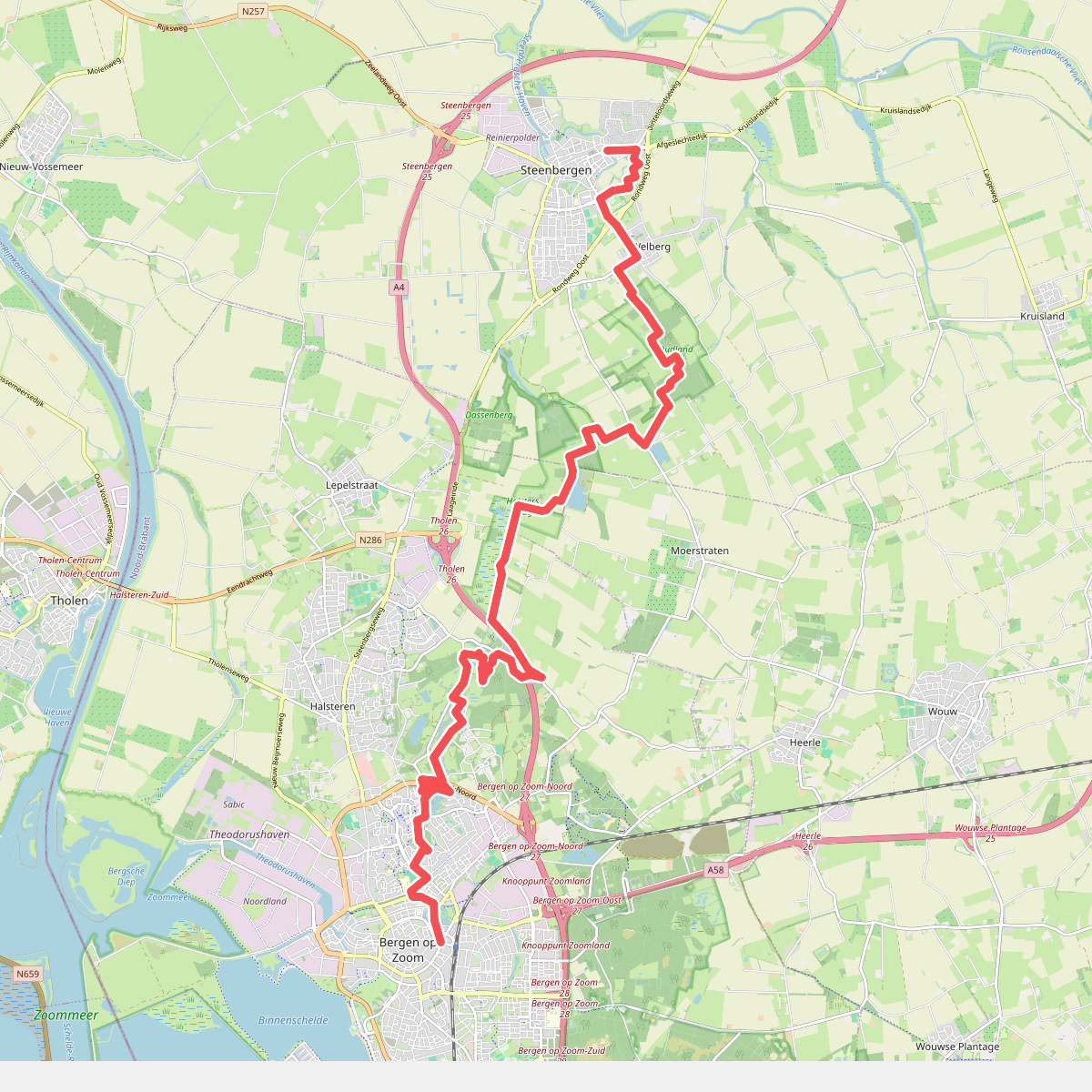 Bergen op Zoom - Steenbergen · Zuiderwaterliniepad etappe 1