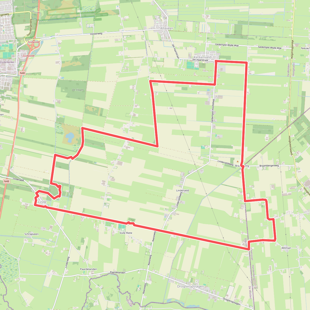 Rondje Kerkenveld-Linde Drenthe