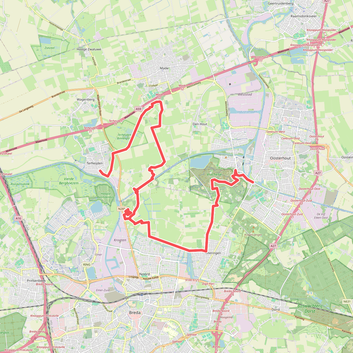 Terheijden - Oosterhout · Zuiderwaterliniepad etappe 6