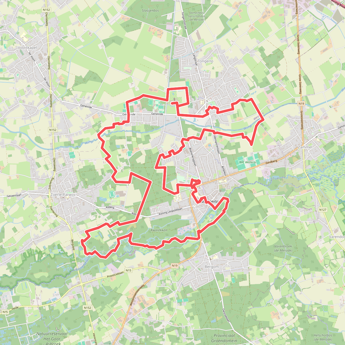 Trailwalk westerlo 22.60km